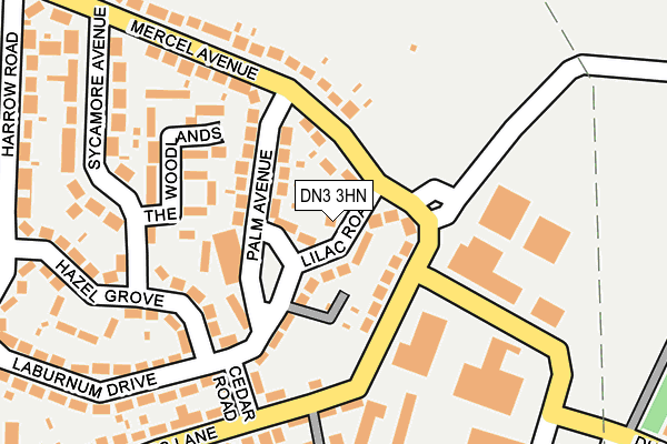 DN3 3HN map - OS OpenMap – Local (Ordnance Survey)