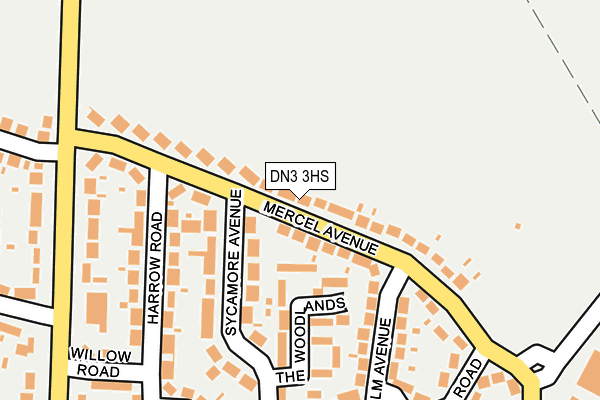 DN3 3HS map - OS OpenMap – Local (Ordnance Survey)