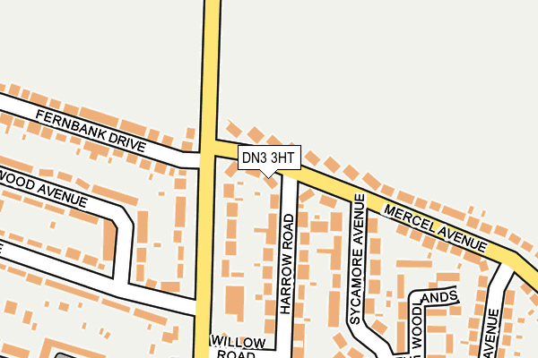 DN3 3HT map - OS OpenMap – Local (Ordnance Survey)