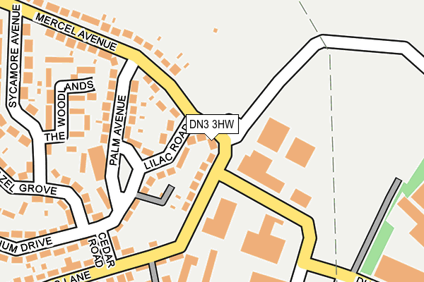 DN3 3HW map - OS OpenMap – Local (Ordnance Survey)