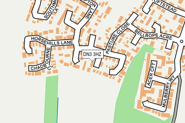 DN3 3HZ map - OS OpenMap – Local (Ordnance Survey)