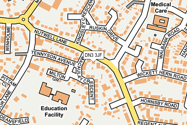 DN3 3JF map - OS OpenMap – Local (Ordnance Survey)
