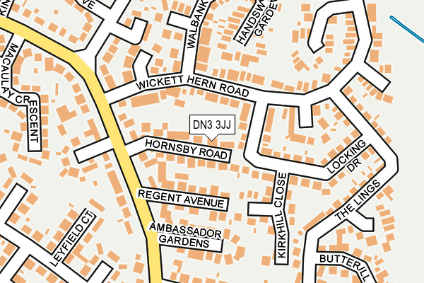 DN3 3JJ map - OS OpenMap – Local (Ordnance Survey)