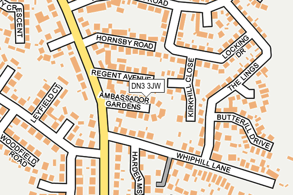 DN3 3JW map - OS OpenMap – Local (Ordnance Survey)