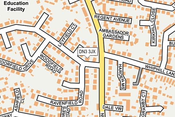 DN3 3JX map - OS OpenMap – Local (Ordnance Survey)