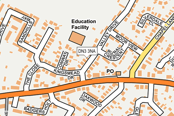DN3 3NA map - OS OpenMap – Local (Ordnance Survey)