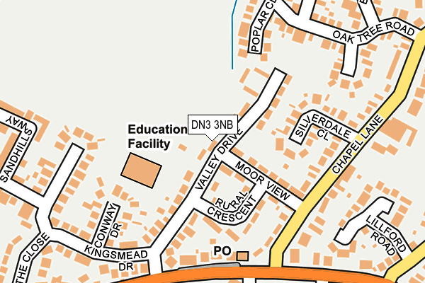 DN3 3NB map - OS OpenMap – Local (Ordnance Survey)
