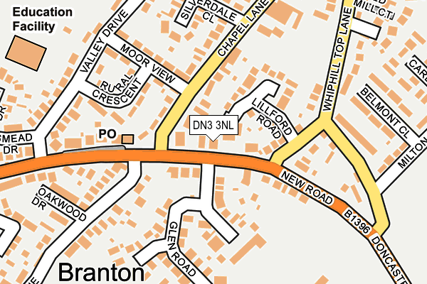 DN3 3NL map - OS OpenMap – Local (Ordnance Survey)
