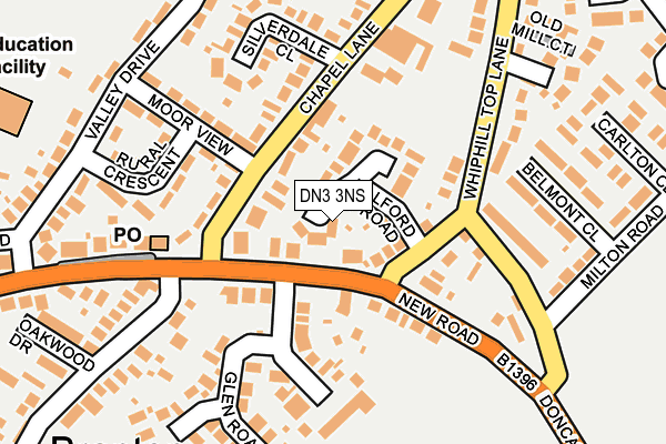 DN3 3NS map - OS OpenMap – Local (Ordnance Survey)