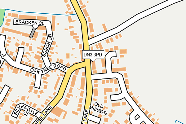 DN3 3PD map - OS OpenMap – Local (Ordnance Survey)