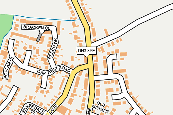 DN3 3PE map - OS OpenMap – Local (Ordnance Survey)