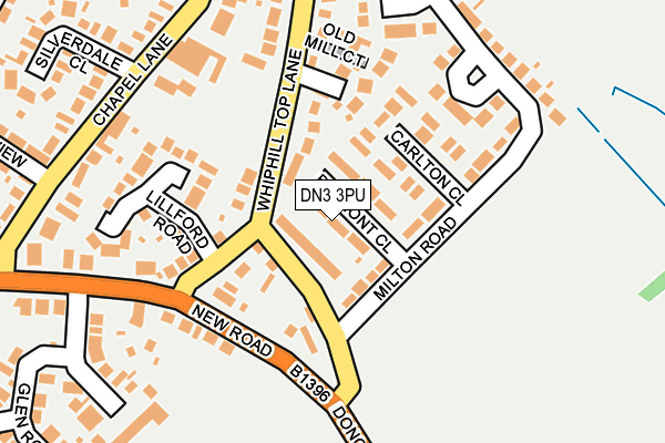 DN3 3PU map - OS OpenMap – Local (Ordnance Survey)