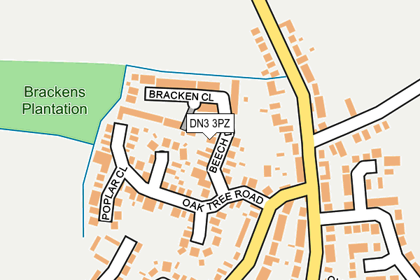 DN3 3PZ map - OS OpenMap – Local (Ordnance Survey)