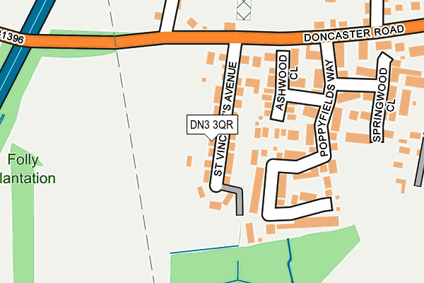 DN3 3QR map - OS OpenMap – Local (Ordnance Survey)