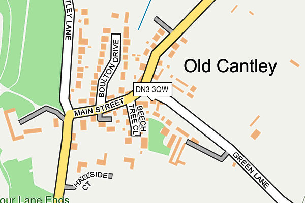 DN3 3QW map - OS OpenMap – Local (Ordnance Survey)
