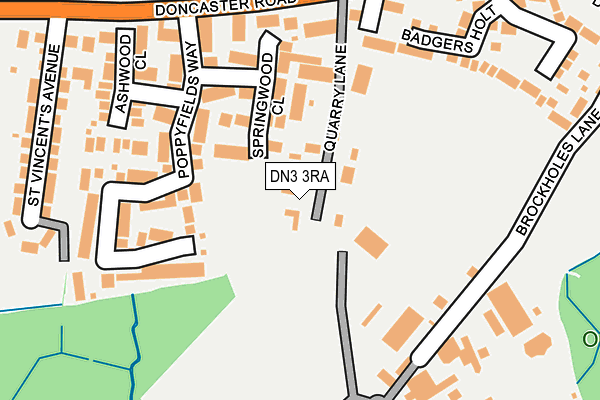 DN3 3RA map - OS OpenMap – Local (Ordnance Survey)