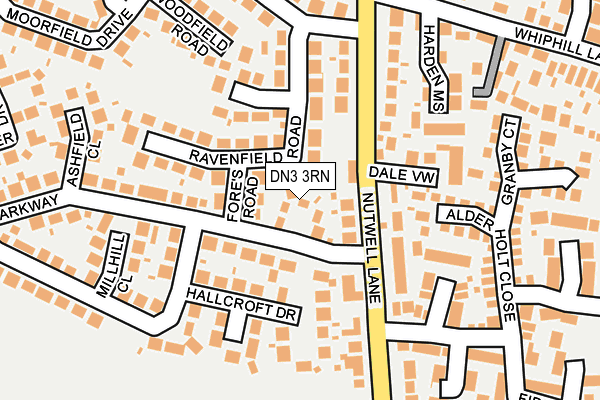 DN3 3RN map - OS OpenMap – Local (Ordnance Survey)