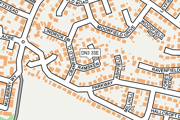 DN3 3SE map - OS OpenMap – Local (Ordnance Survey)