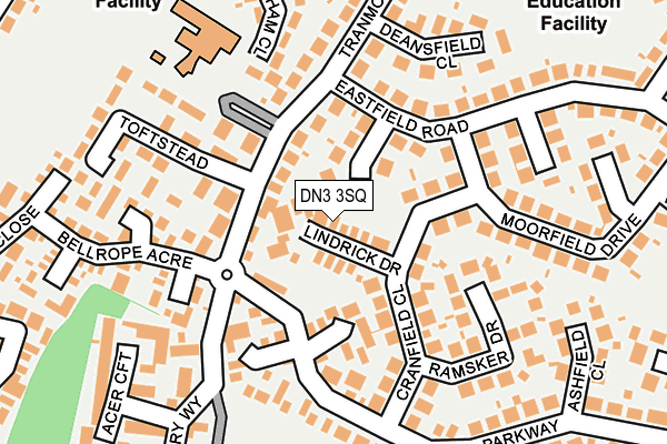 DN3 3SQ map - OS OpenMap – Local (Ordnance Survey)