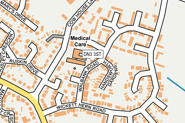 DN3 3ST map - OS OpenMap – Local (Ordnance Survey)