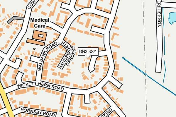 DN3 3SY map - OS OpenMap – Local (Ordnance Survey)