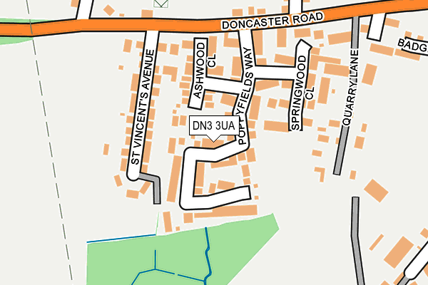 Map of MELTON DEVELOPMENTS (DONCASTER) LIMITED at local scale