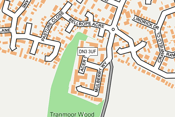 DN3 3UF map - OS OpenMap – Local (Ordnance Survey)