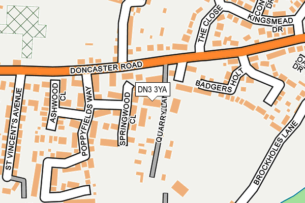 DN3 3YA map - OS OpenMap – Local (Ordnance Survey)