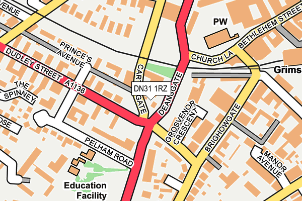 DN31 1RZ map - OS OpenMap – Local (Ordnance Survey)