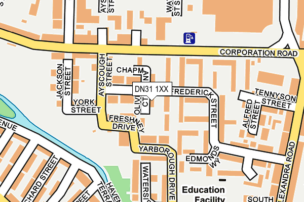DN31 1XX map - OS OpenMap – Local (Ordnance Survey)