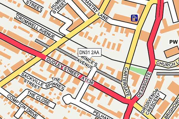 DN31 2AA map - OS OpenMap – Local (Ordnance Survey)