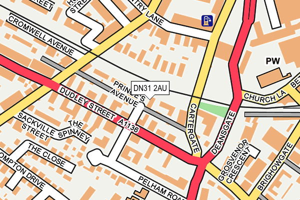 DN31 2AU map - OS OpenMap – Local (Ordnance Survey)