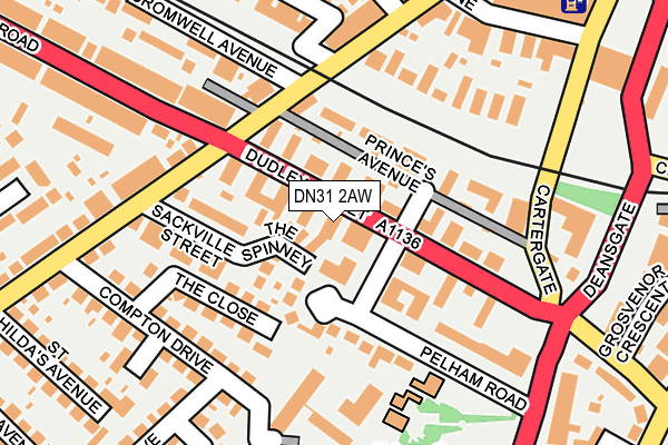 DN31 2AW map - OS OpenMap – Local (Ordnance Survey)