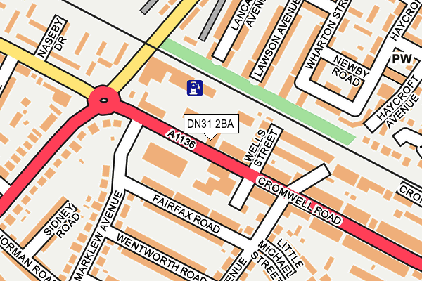 DN31 2BA map - OS OpenMap – Local (Ordnance Survey)