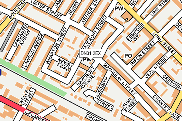 DN31 2EX map - OS OpenMap – Local (Ordnance Survey)