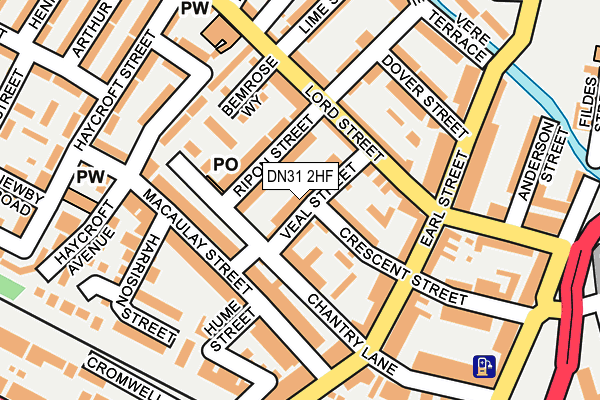 DN31 2HF map - OS OpenMap – Local (Ordnance Survey)