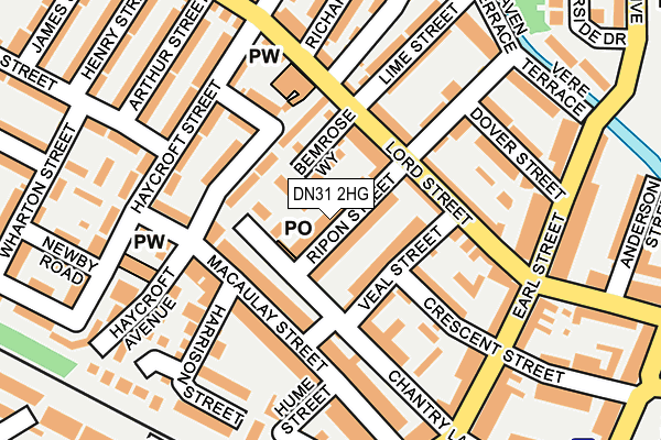 DN31 2HG map - OS OpenMap – Local (Ordnance Survey)