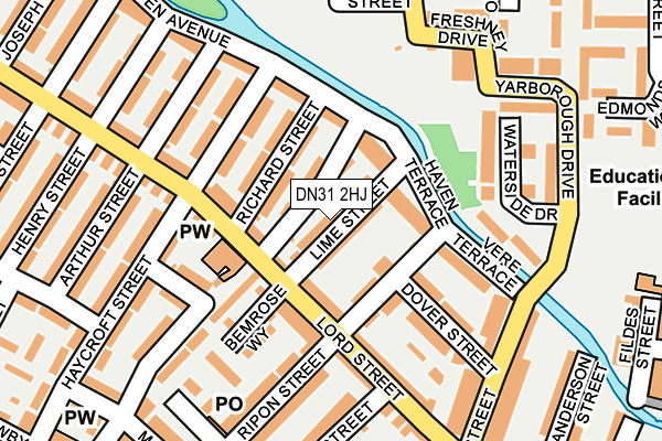 DN31 2HJ map - OS OpenMap – Local (Ordnance Survey)