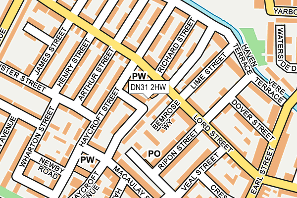 DN31 2HW map - OS OpenMap – Local (Ordnance Survey)