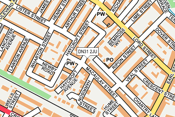 DN31 2JU map - OS OpenMap – Local (Ordnance Survey)