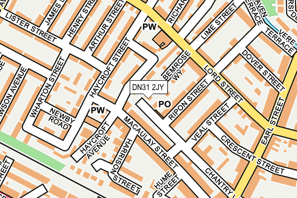 DN31 2JY map - OS OpenMap – Local (Ordnance Survey)