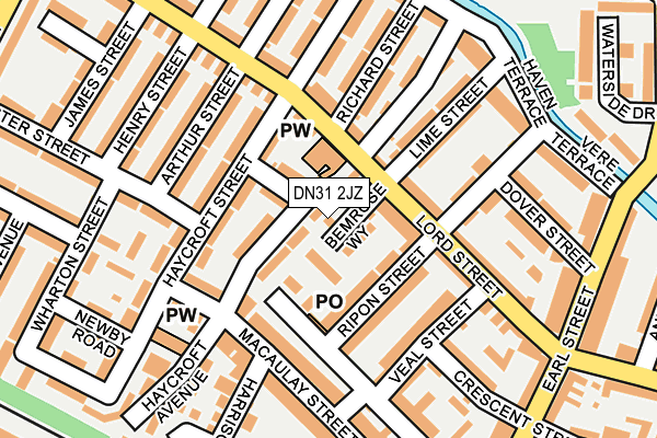 DN31 2JZ map - OS OpenMap – Local (Ordnance Survey)