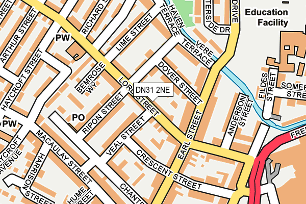 DN31 2NE map - OS OpenMap – Local (Ordnance Survey)