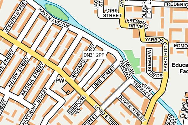 DN31 2PF map - OS OpenMap – Local (Ordnance Survey)