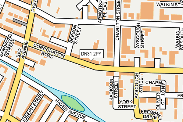 DN31 2PY map - OS OpenMap – Local (Ordnance Survey)