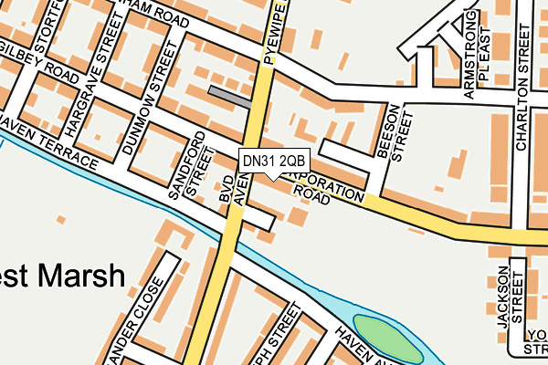 DN31 2QB map - OS OpenMap – Local (Ordnance Survey)