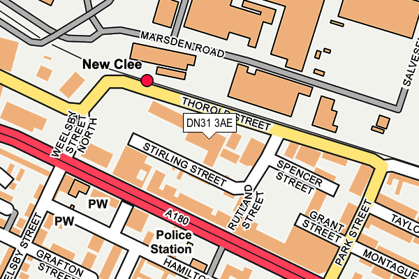 DN31 3AE map - OS OpenMap – Local (Ordnance Survey)