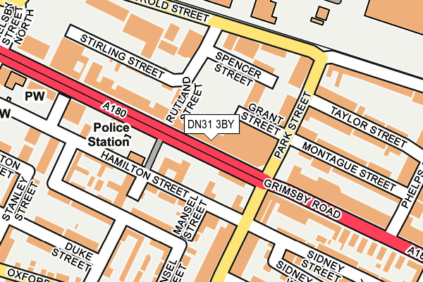 DN31 3BY map - OS OpenMap – Local (Ordnance Survey)