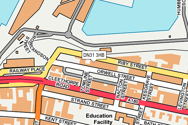 DN31 3HB map - OS OpenMap – Local (Ordnance Survey)