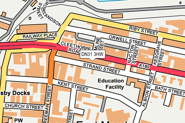 DN31 3HW map - OS OpenMap – Local (Ordnance Survey)